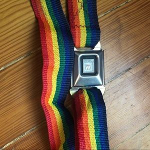 Pride rainbow belt GM seatbelt clip